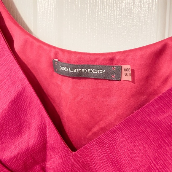 Boden Limited Edition Silk Blend Magenta Olivia Dress - Picture 4 of 9
